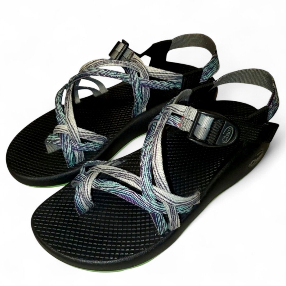 CHACO ZX/2 Sport Classic Purple/Teal Strappy Buckle Vibram Sandals Women's SZ 9